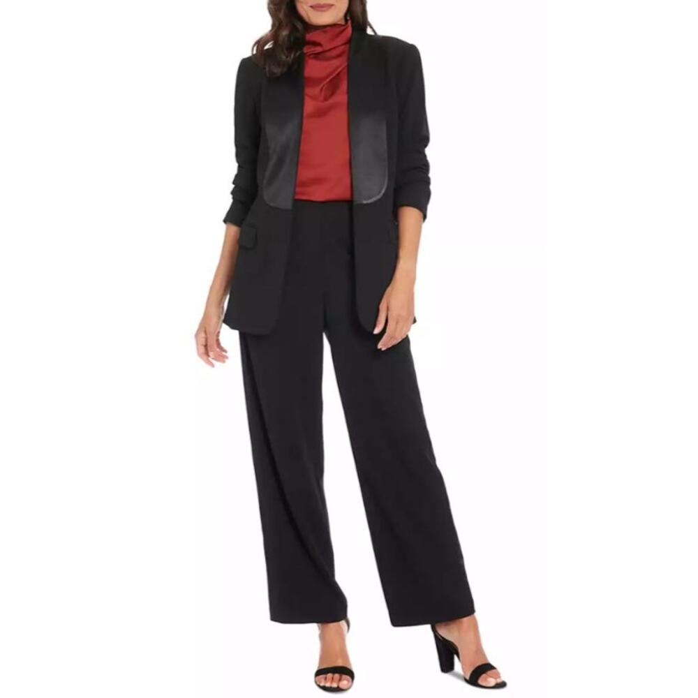 Muse Women's Tuxedo-Collar Open-Front Long-Sleeve Jacket 8